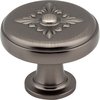 Jeffrey Alexander 1-3/8" Diameter Brushed Pewter Baroque Lafayette Cabinet Knob 417BNBDL